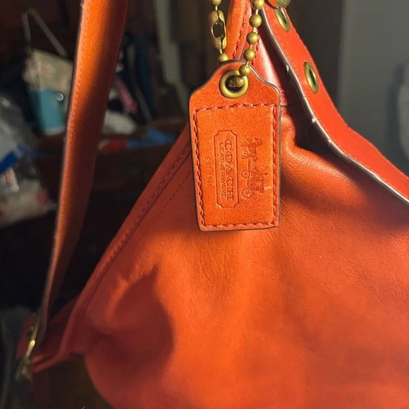Coach 11422 dark Orange Leather Shoulder Bag - Picture 2 of 16